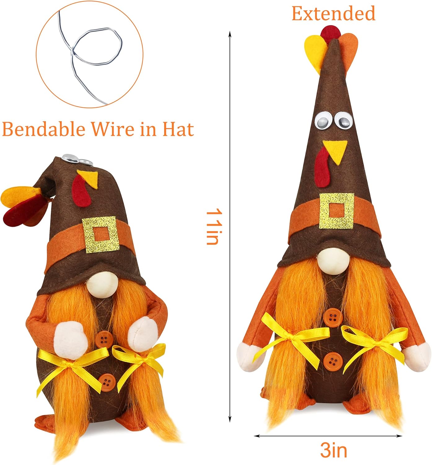 Thanksgiving Turkey Gnome MN