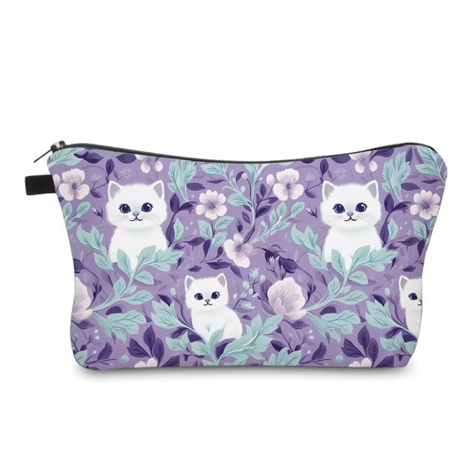 Pouch - Cats Purple Turquoise MN