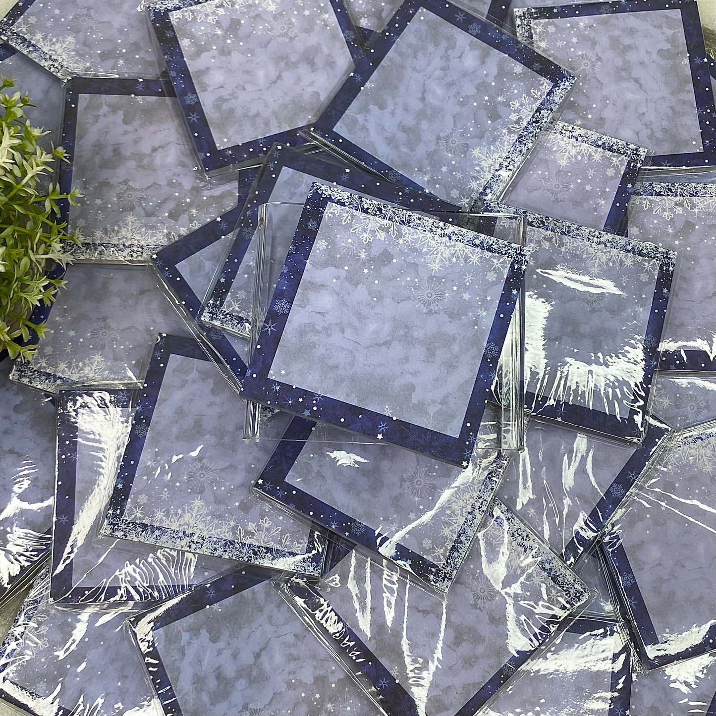 The Sticky Note Collection - Night Sky Snowflakes
