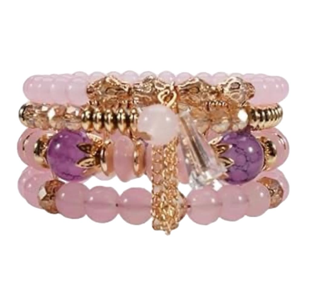 Boho 022 Multi-layer Crystal Drop Beaded Bracelet MN