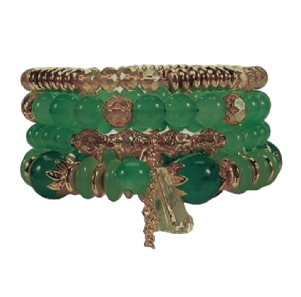 Boho 025 Multi-layer Crystal Drop Beaded Bracelet MN