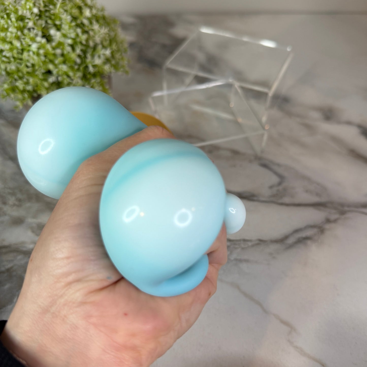 Squishy Toy - Viral Dumpling, Blue Face