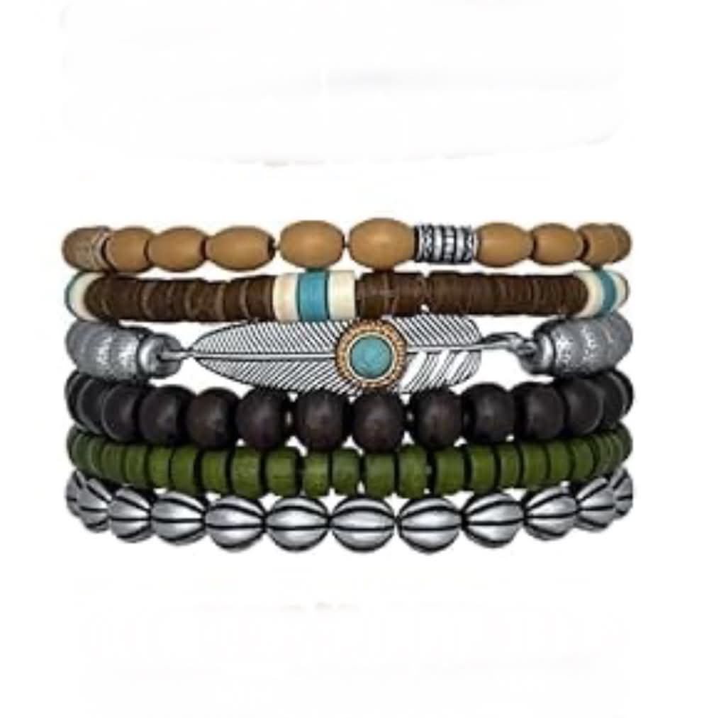 Men's Boho 030 Multi-layer Beaded Bracelet MN