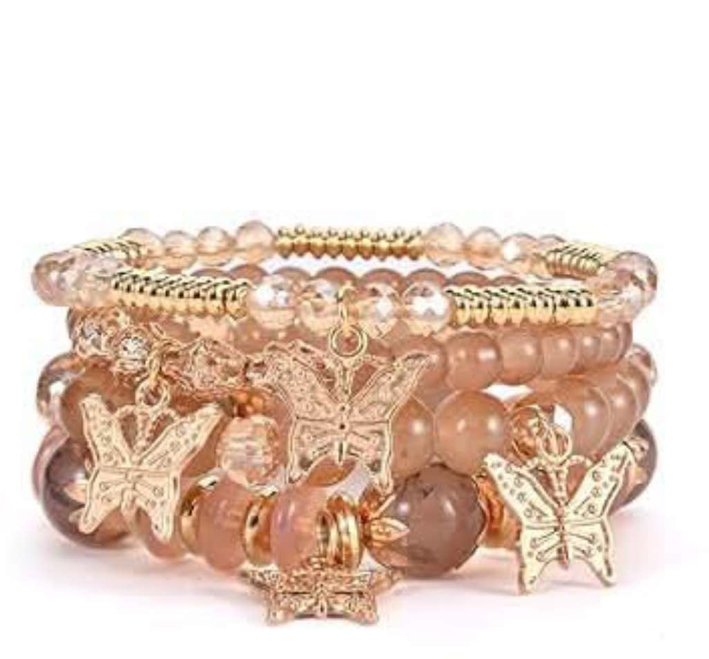 Boho 055 Multi-layer Butterfly Beaded Bracelet MN
