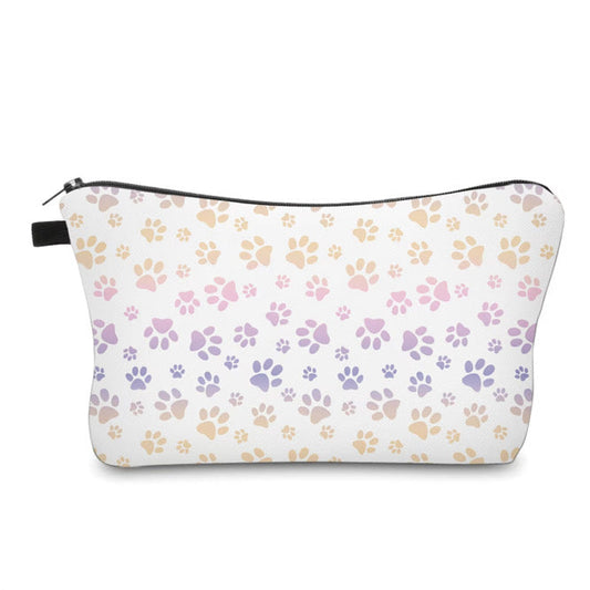 Pouch - Paw Dog Cat Paw Pink Purple on White