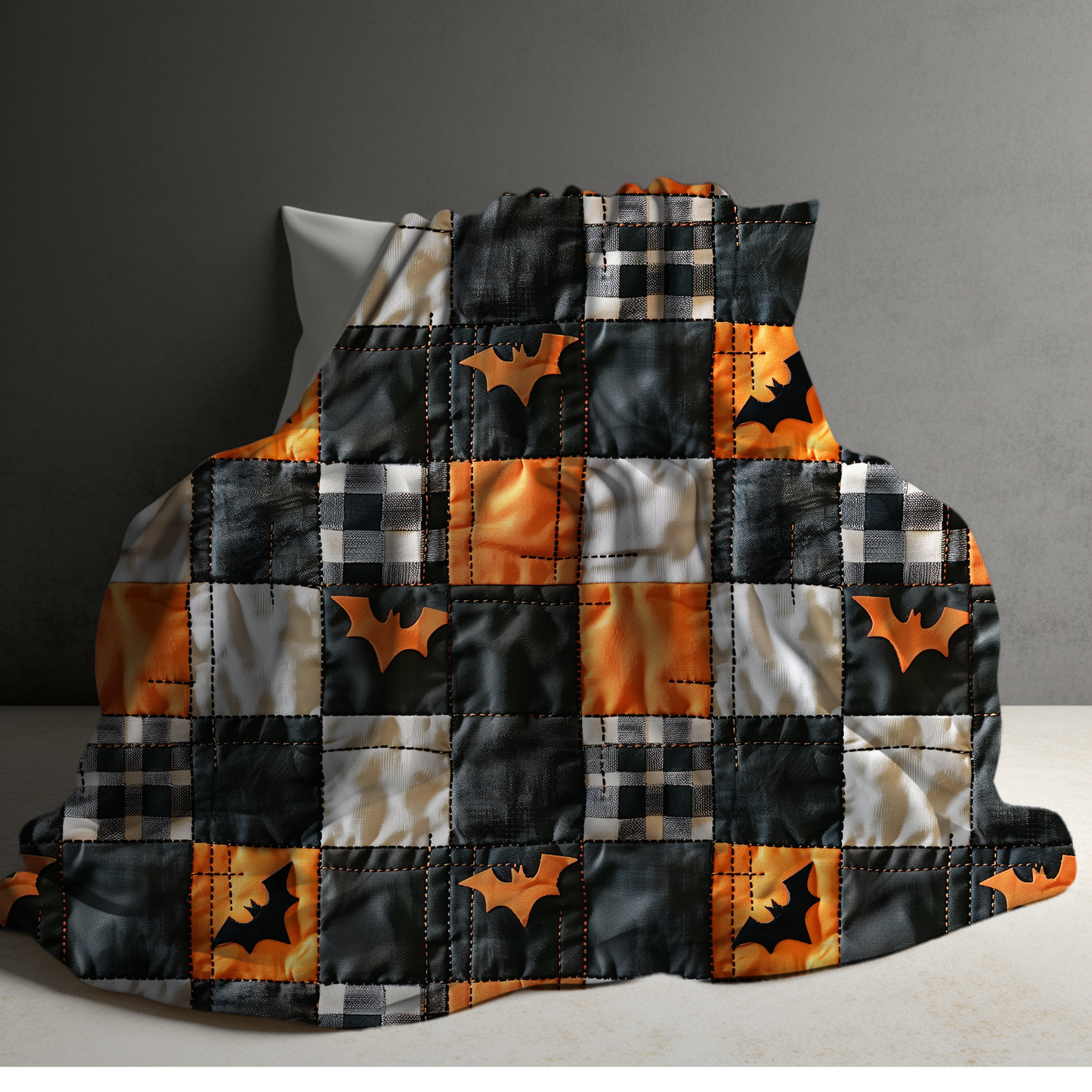 Blanket - Halloween - Quilted Bats - PREORDER 7/29-8/1
