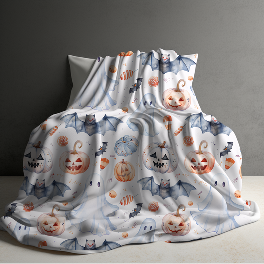 Blanket - Halloween - White Ghost - PREORDER 7/29-8/1