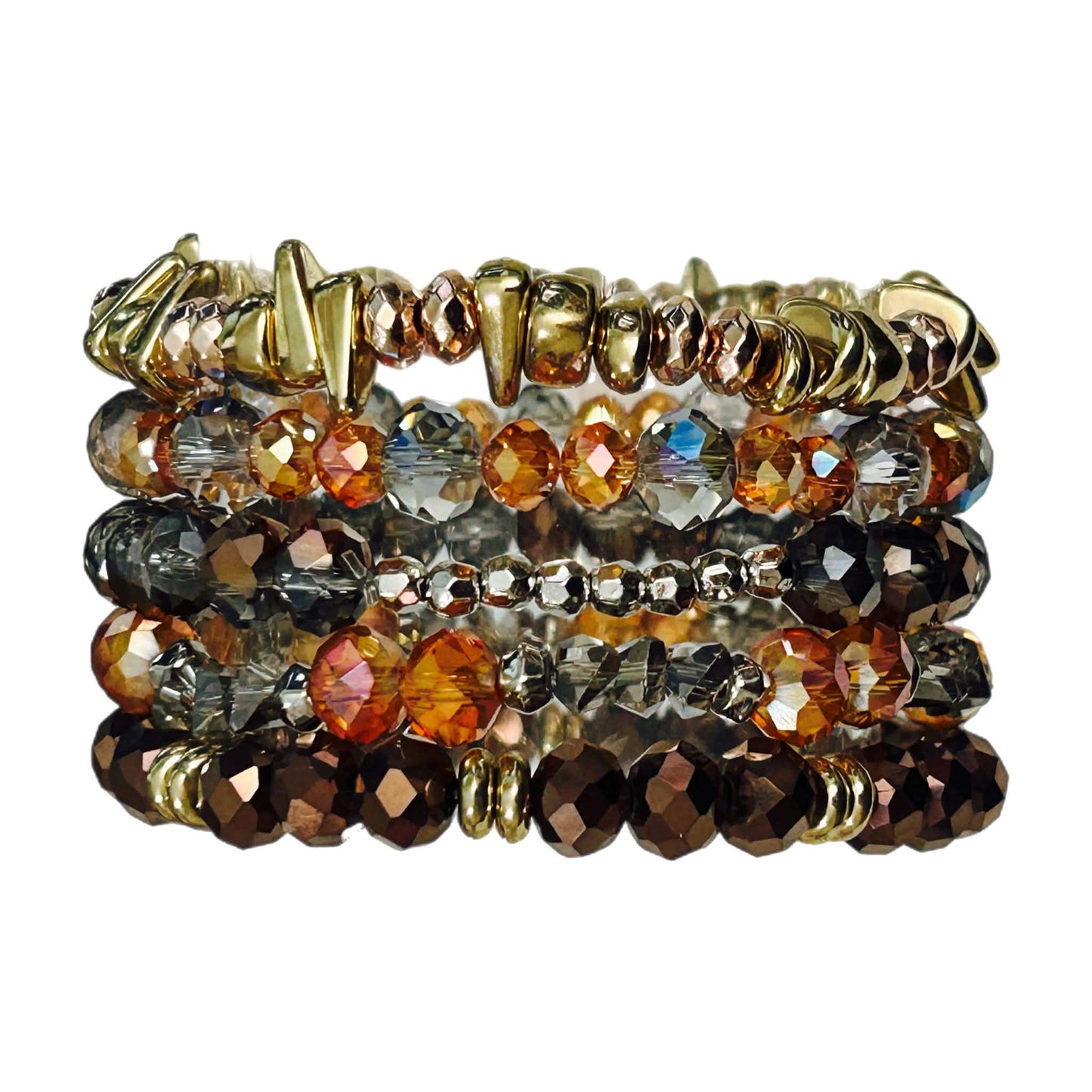 Boho 115 Multi-layer Crystal Multicolor Glass Beaded Bracelet MN