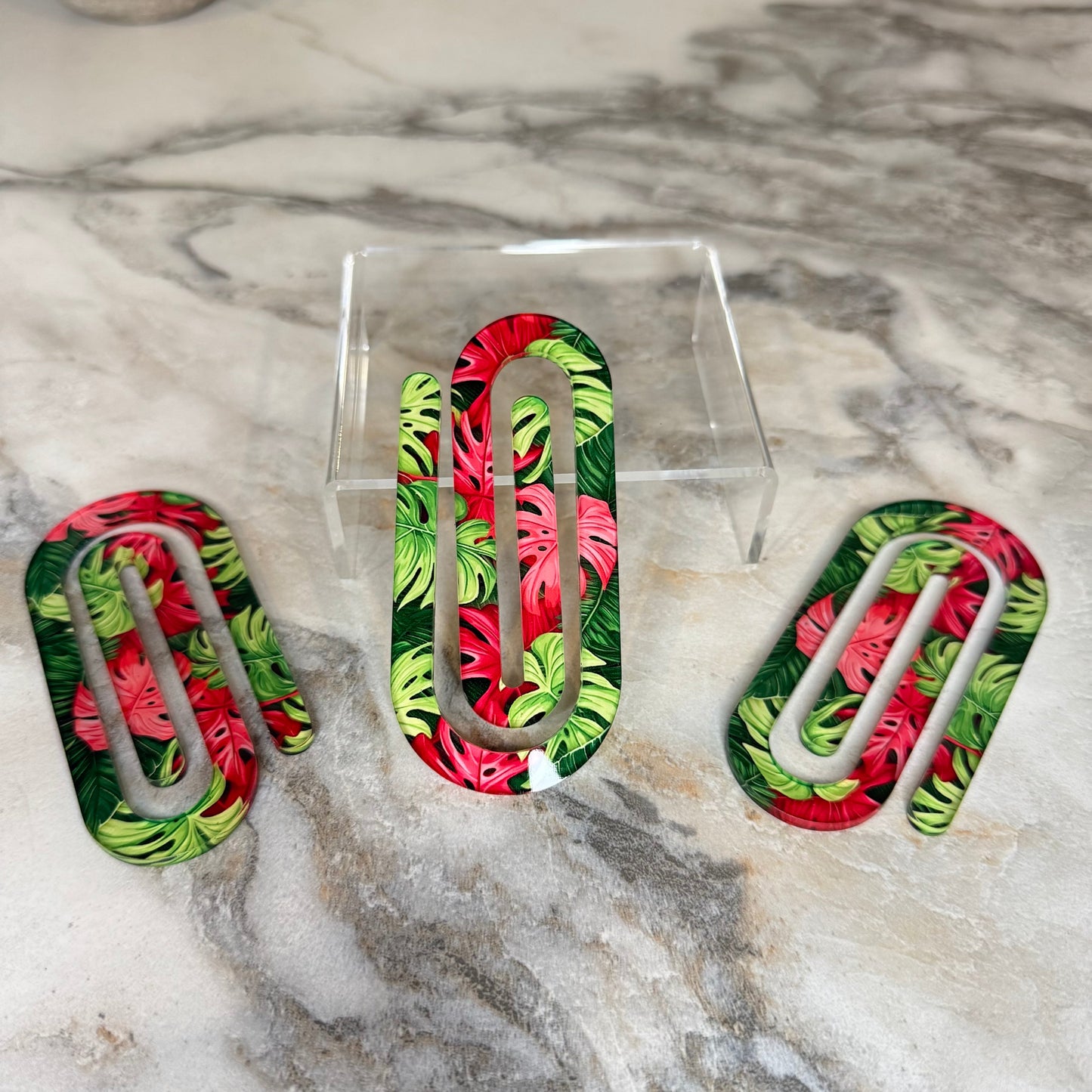 Jumbo Paperclip - Monstera Leaves