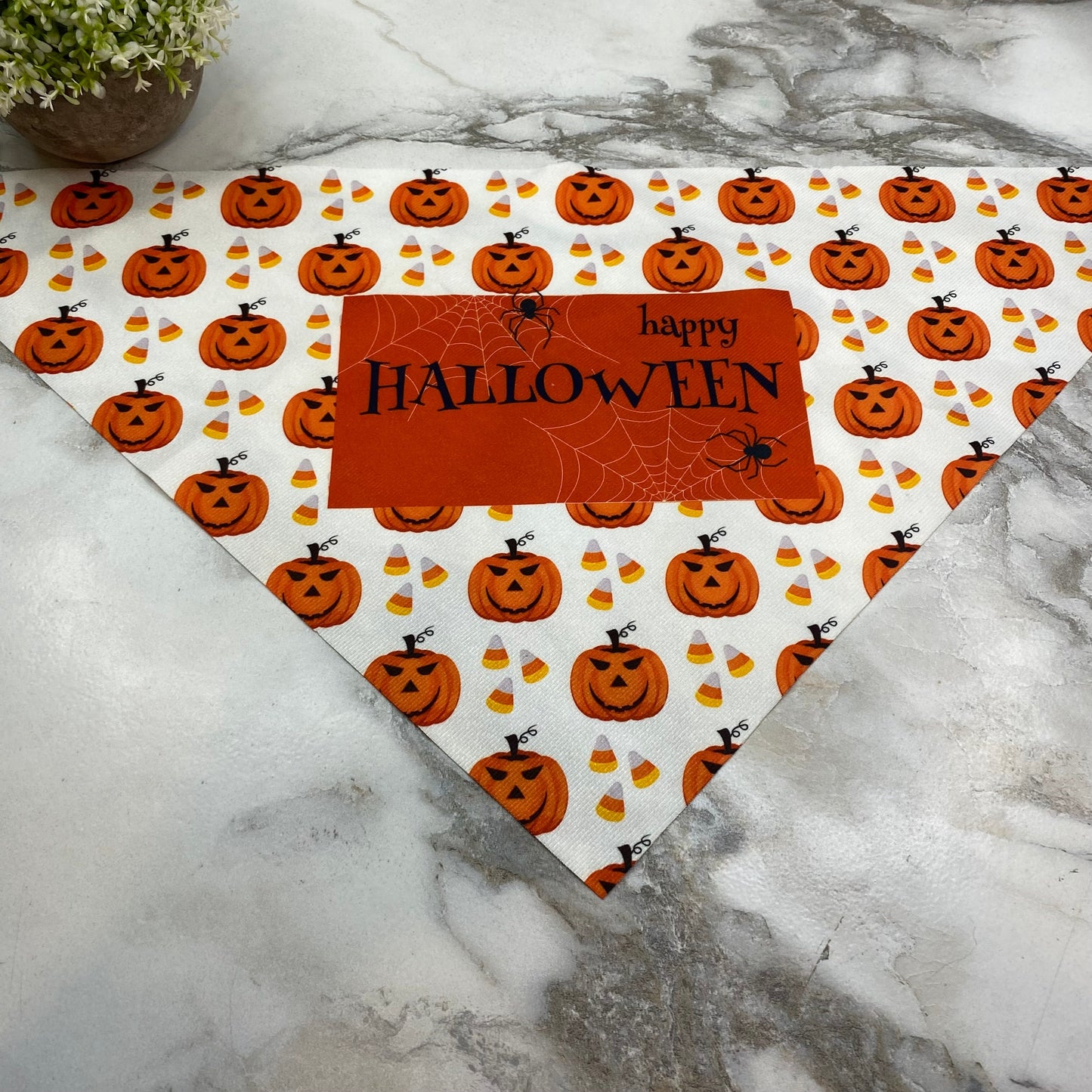 Dog Bandana - Halloween - Candy Corn Pumpkins MNC