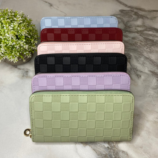 Wallet - Faux Leather - Checkered - PREORDER 7/16-7/19