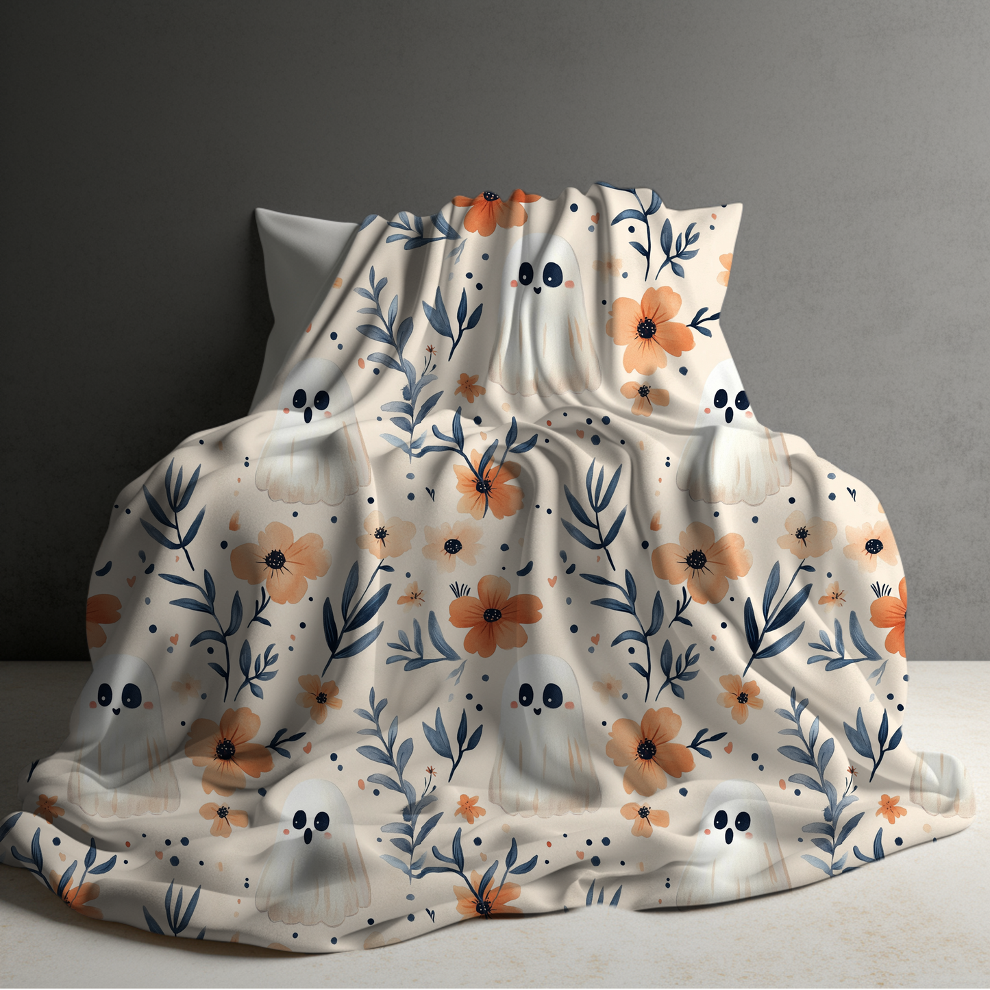 Blanket - Halloween - Floral Ghost - PREORDER 7/29-8/1