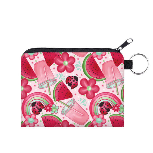 Mini Pouch - Watermelon Drinks & Ladybugs
