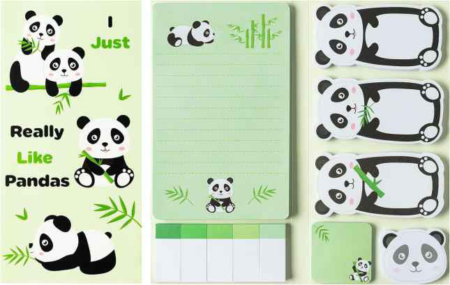 Sticky Note Booklet Set - Pandas - PREORDER 6/21-6/24