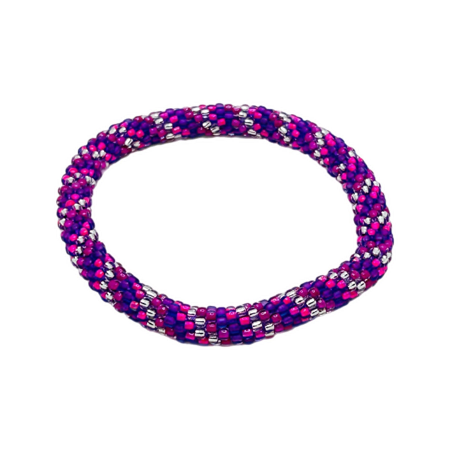 Glass Beads 38 Raspberry Radiance Bracelet MN
