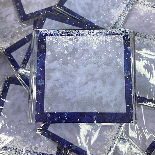 The Sticky Note Collection - Night Sky Snowflakes