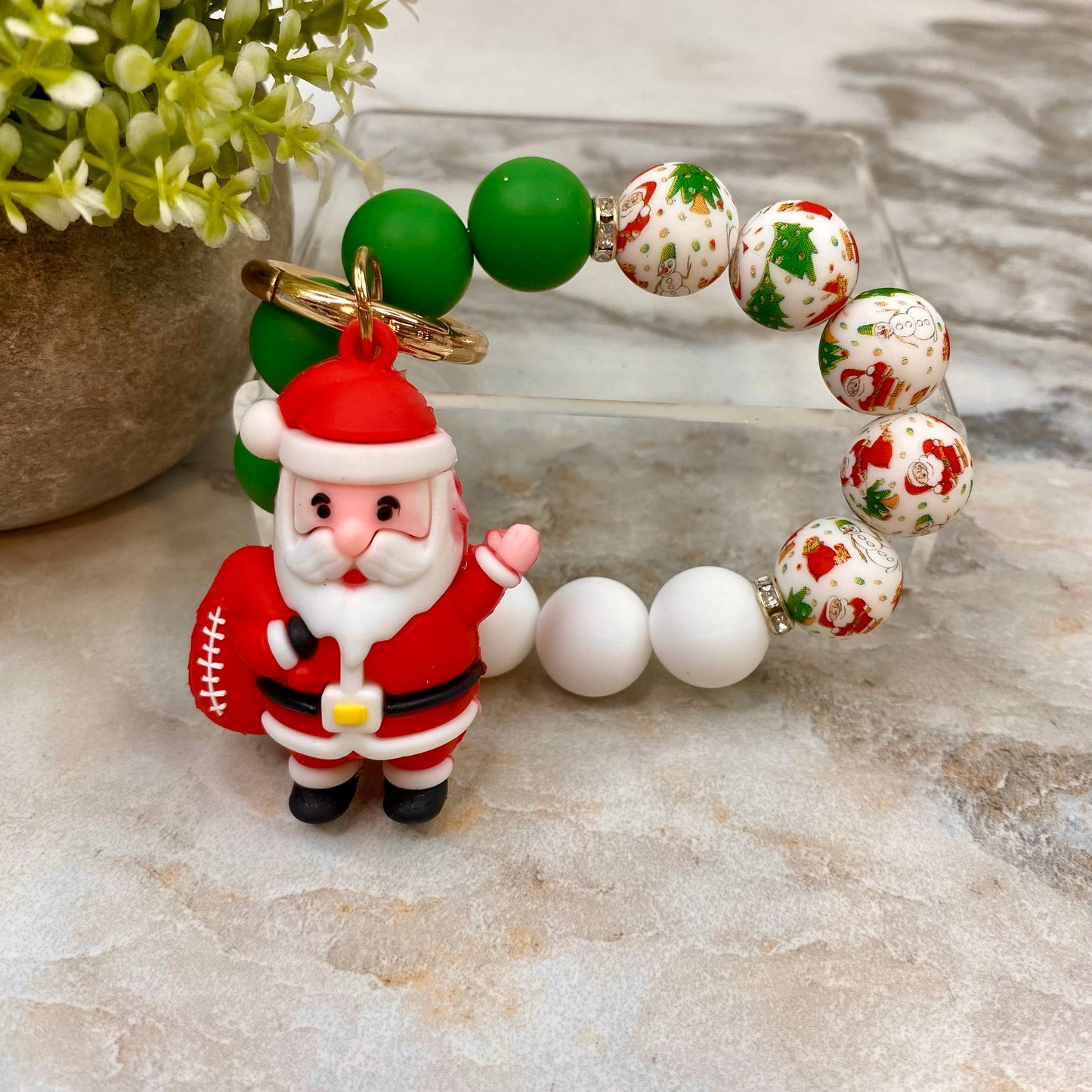 Silicone Bracelet Keychain - Christmas Winter - Santa MNC