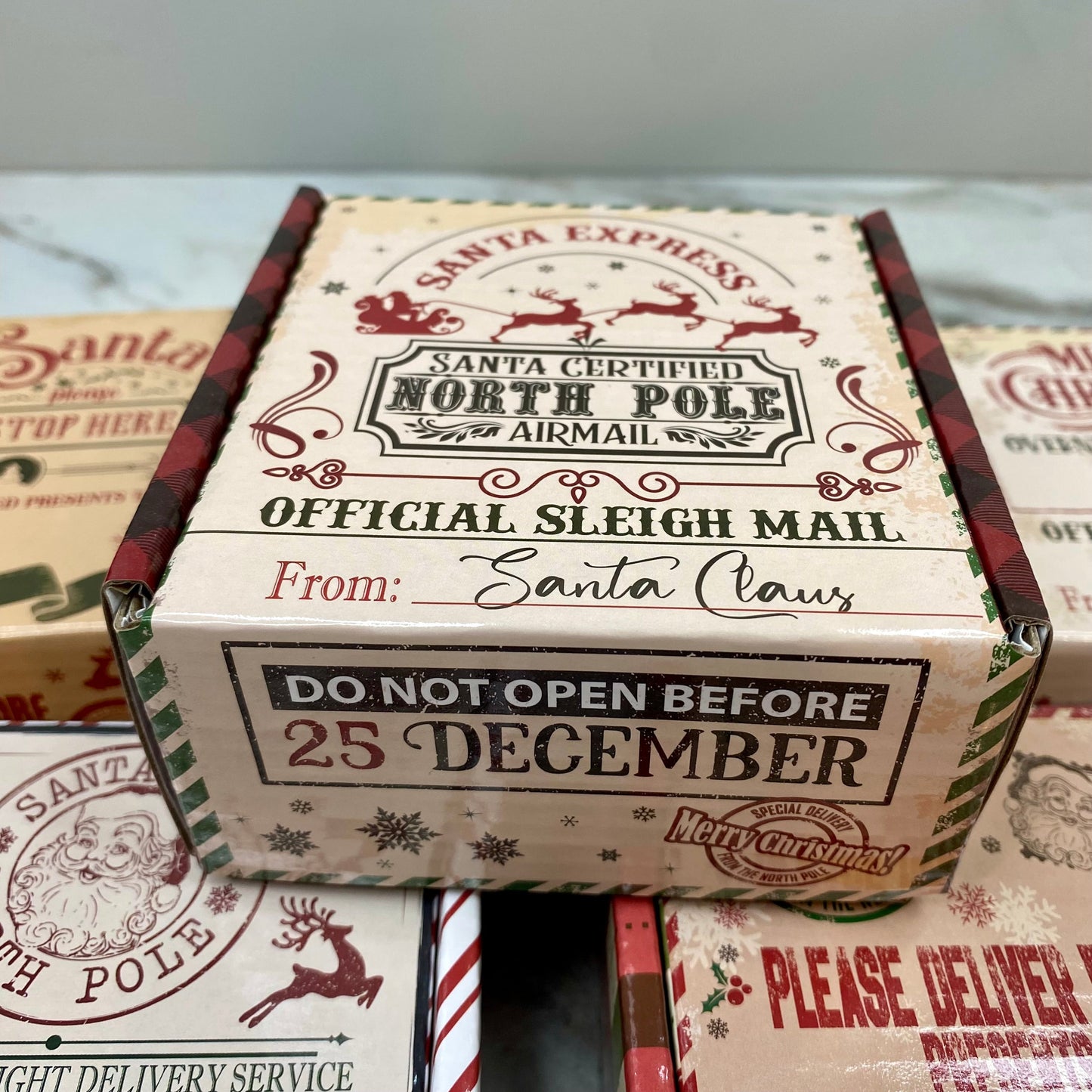 Christmas Gift Box with Crinkle Paper - Extra Small MNC