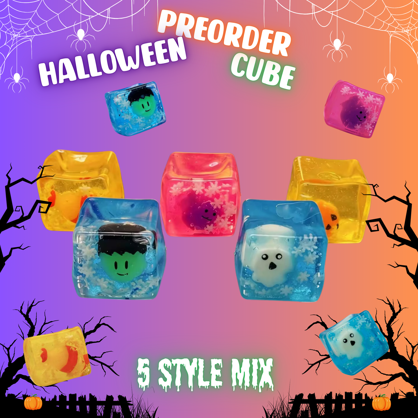 Squishy Toy - Halloween Cube