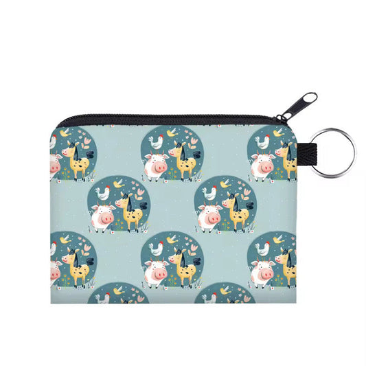 Mini Pouch - Farm Animal Circle