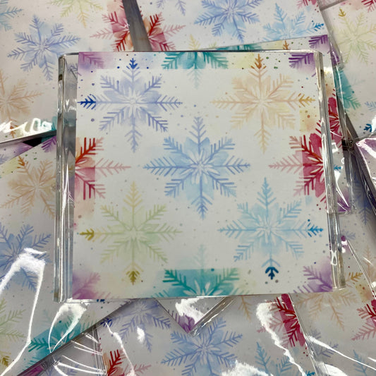 The Sticky Note Collection - Snowflake on White
