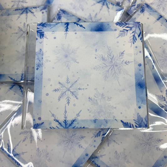 The Sticky Note Collection - Blue Snowflakes