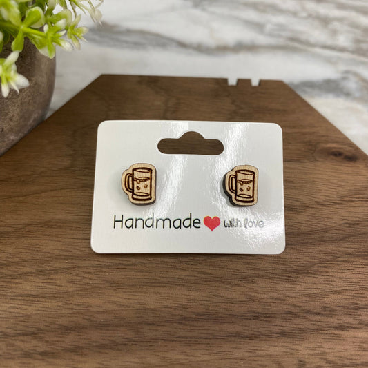 Wooden Stud Earrings - St. Patrick’s Day - Mug #3