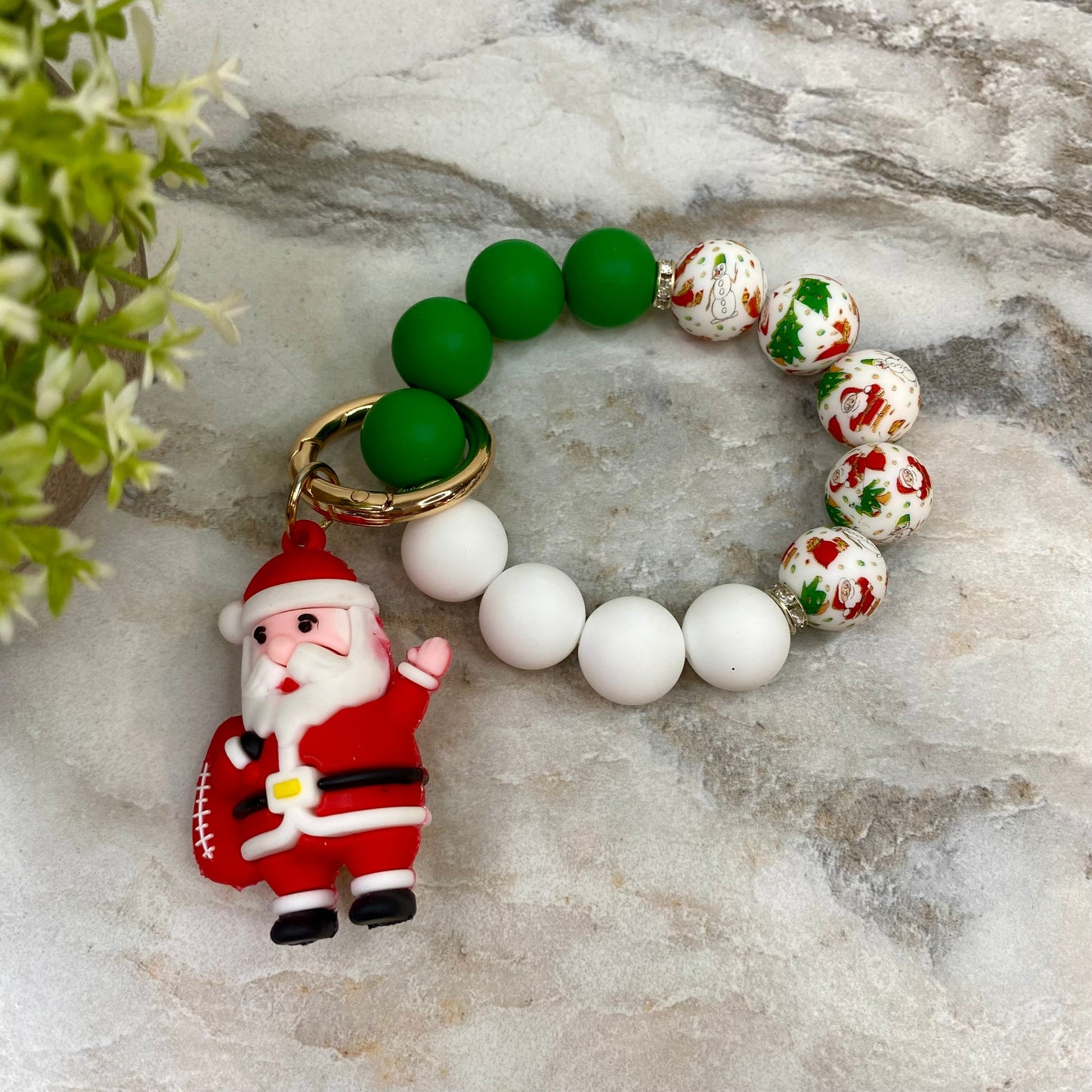 Silicone Bracelet Keychain - Christmas Winter - Santa MNC