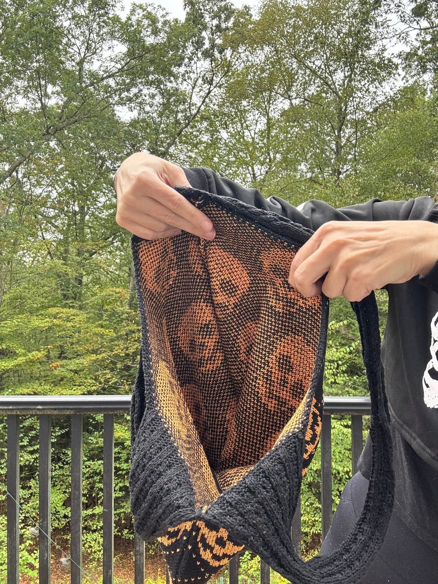 Tote Bag - Knit Sweater - Halloween Skull - PREORDER 8/18-8/21