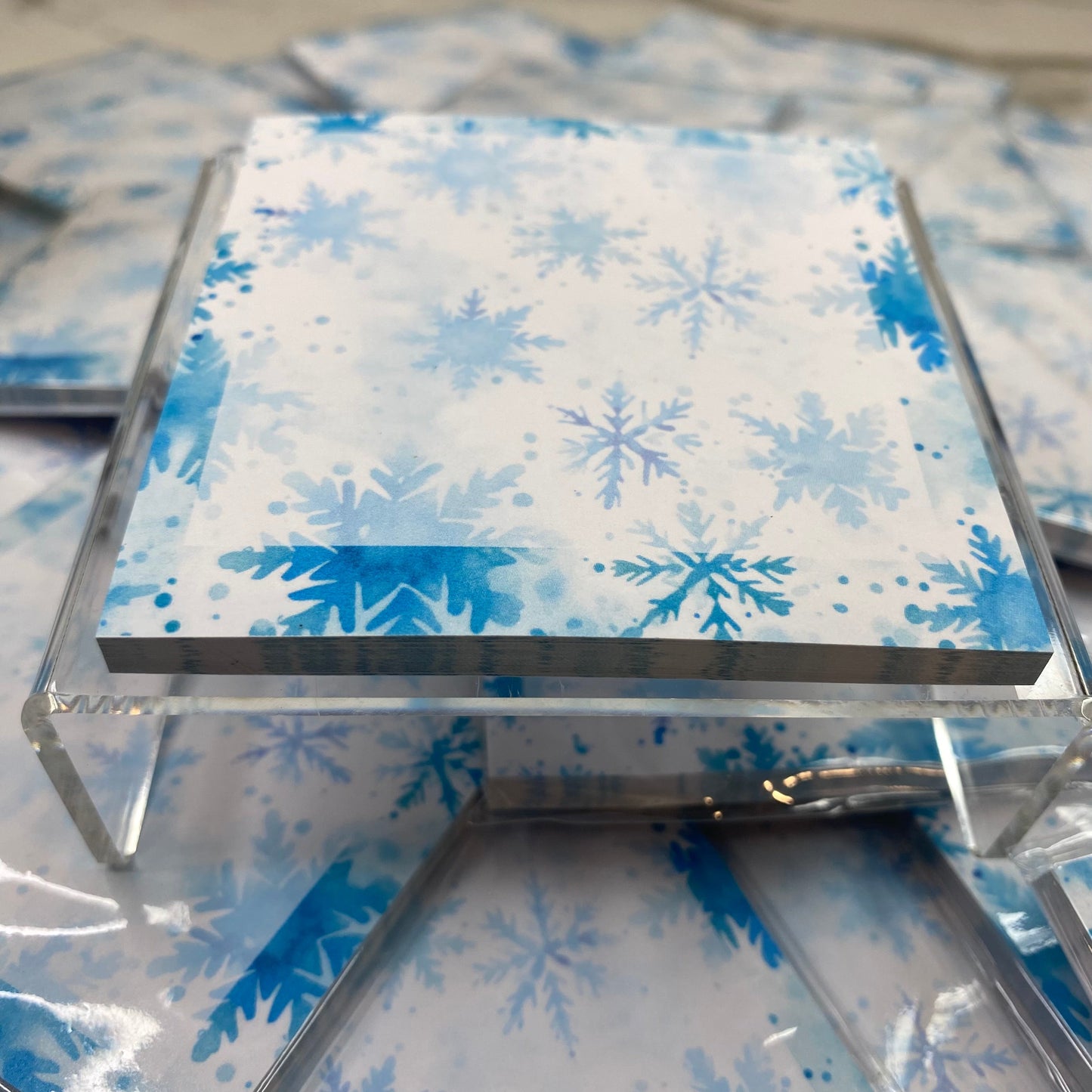 The Sticky Note Collection - Light Blue Snowflakes