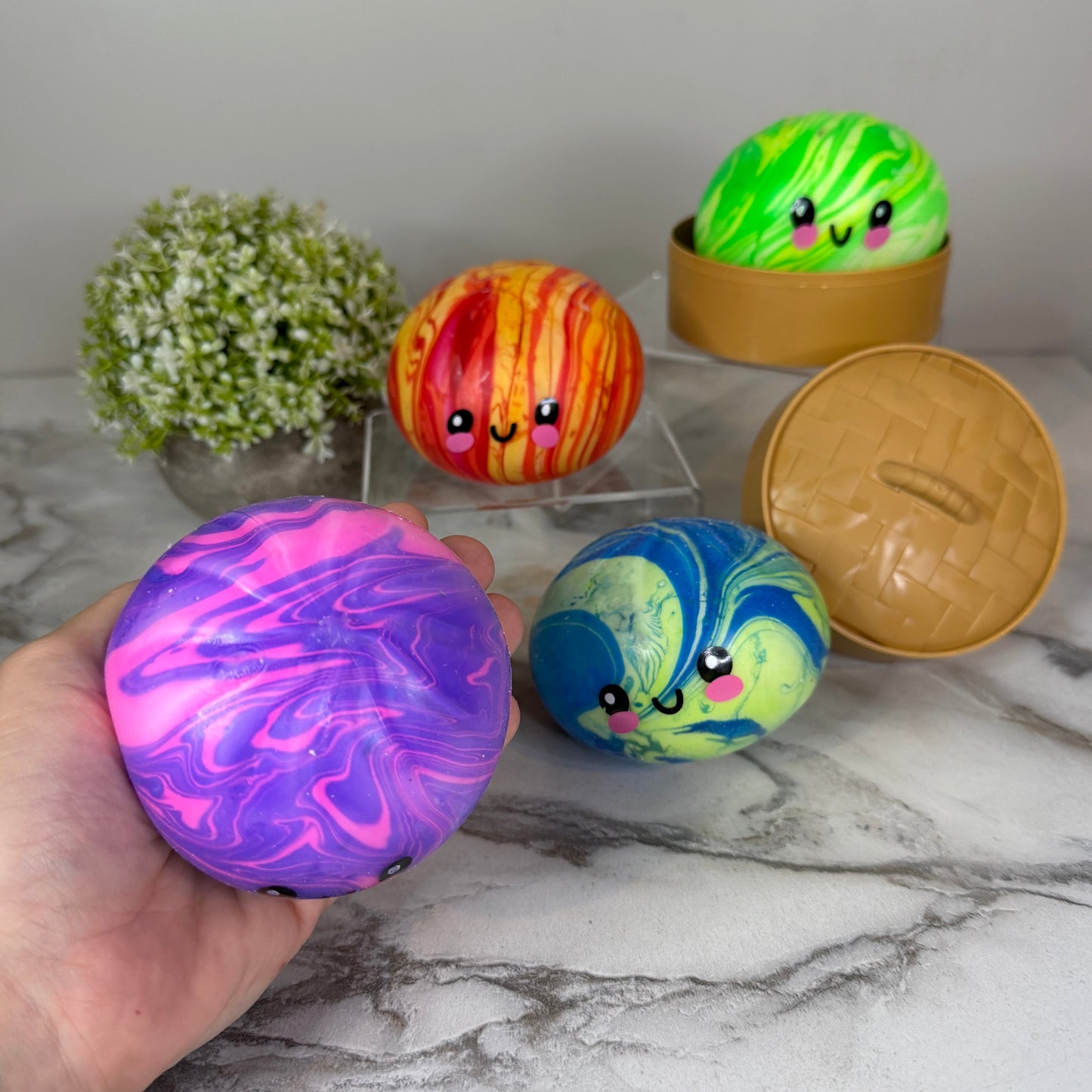 Squishy Toy - Viral Dumpling, Marble - PREORDER