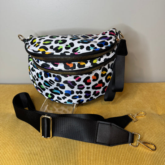 Roni - Nylon Crossbody - Rainbow Animal Print