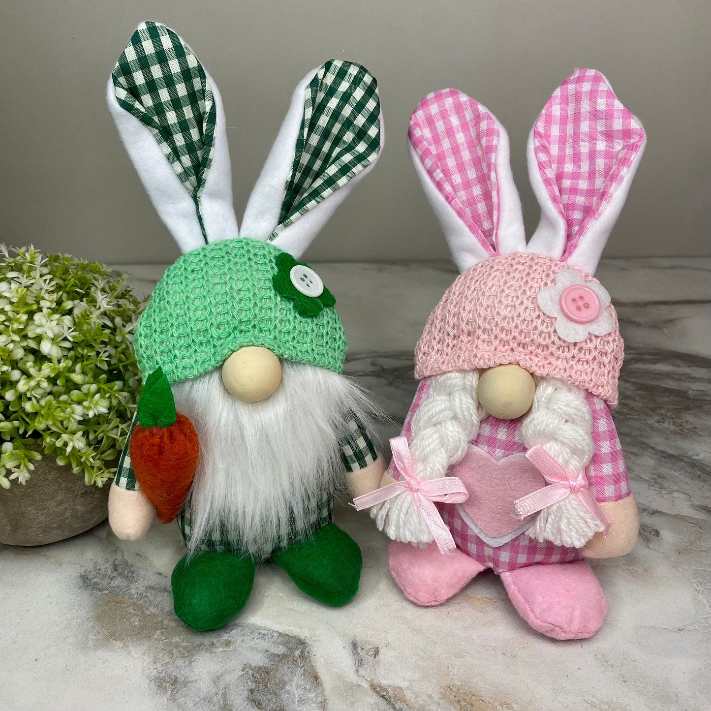 Gnome - Easter A - Gingham Plaid