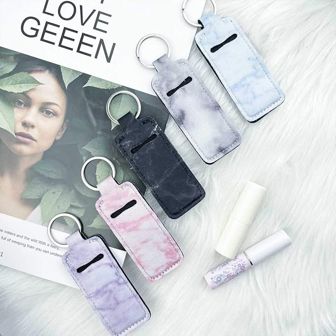 Marble Lip Balm and Keychain Holder MNC
