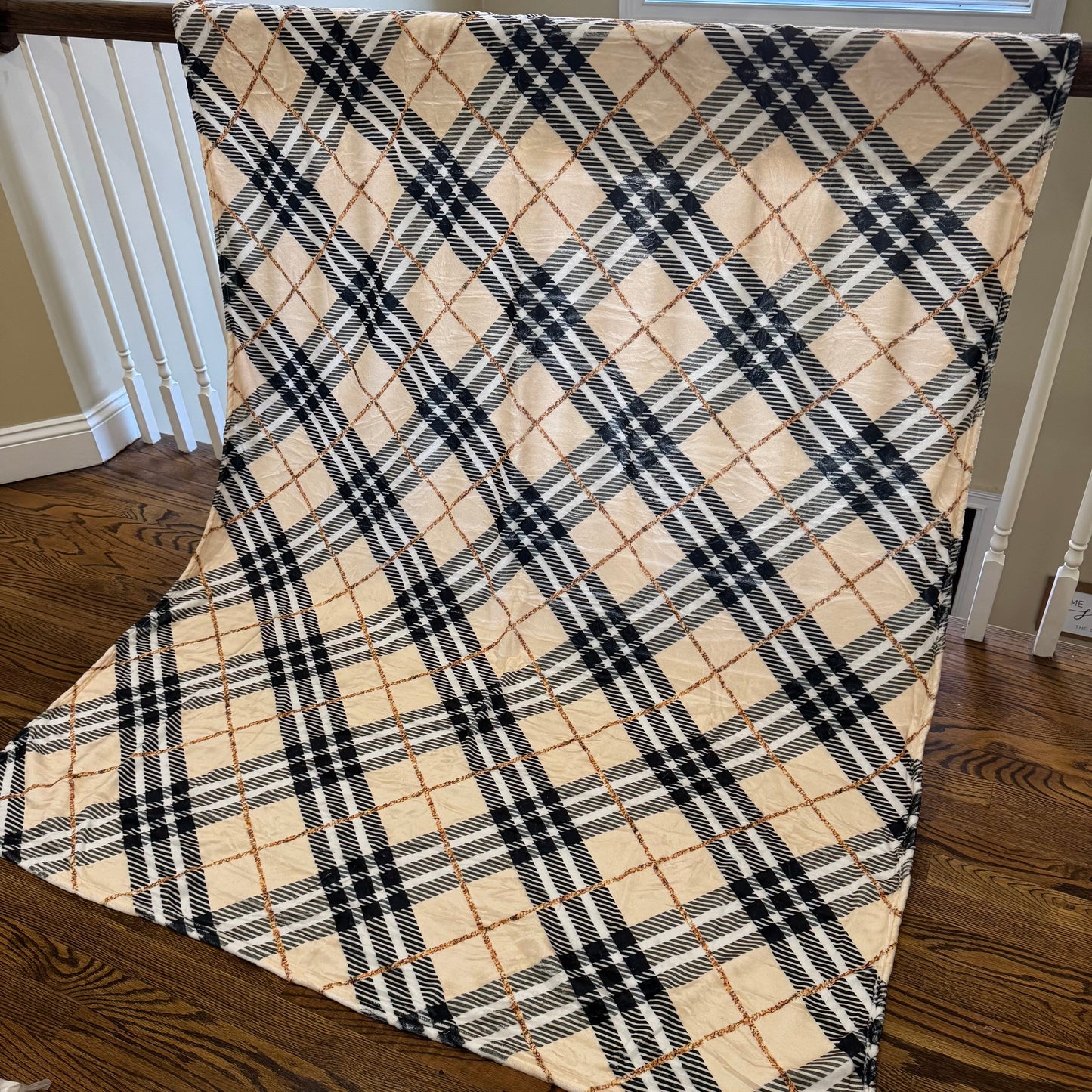 Blanket - Tan Gold Plaid