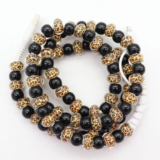 Charging Cord - Beaded - Clear Design