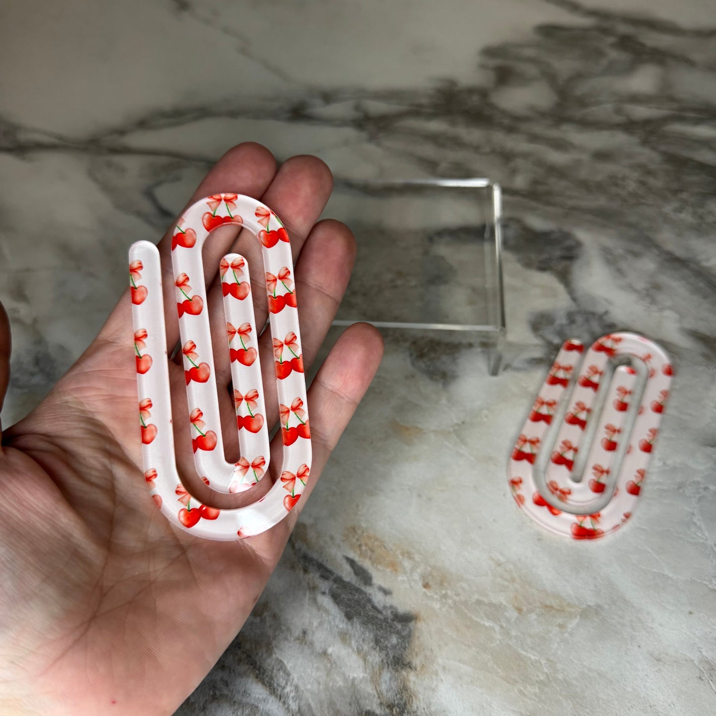 Jumbo Paperclip - Bow + Cherry