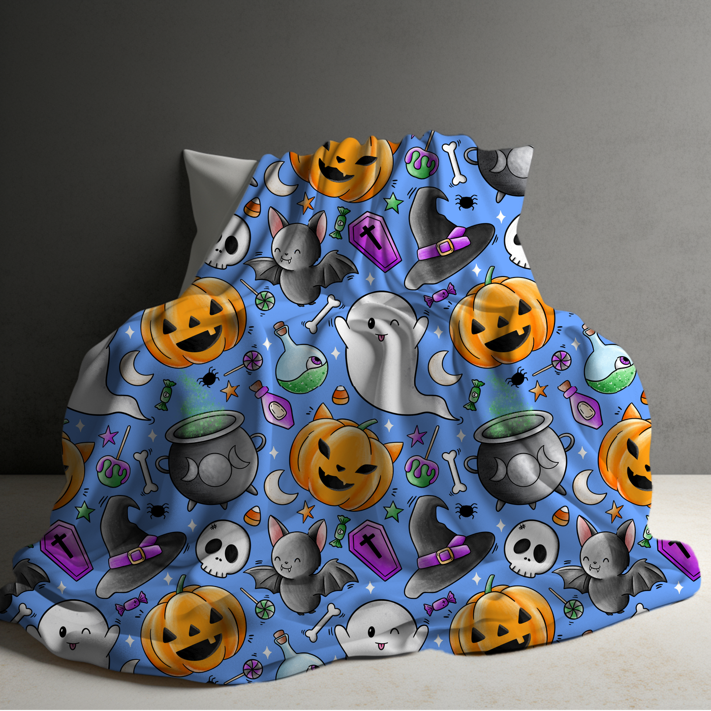 Blanket - Halloween - Blue Friends - PREORDER 7/29-8/1
