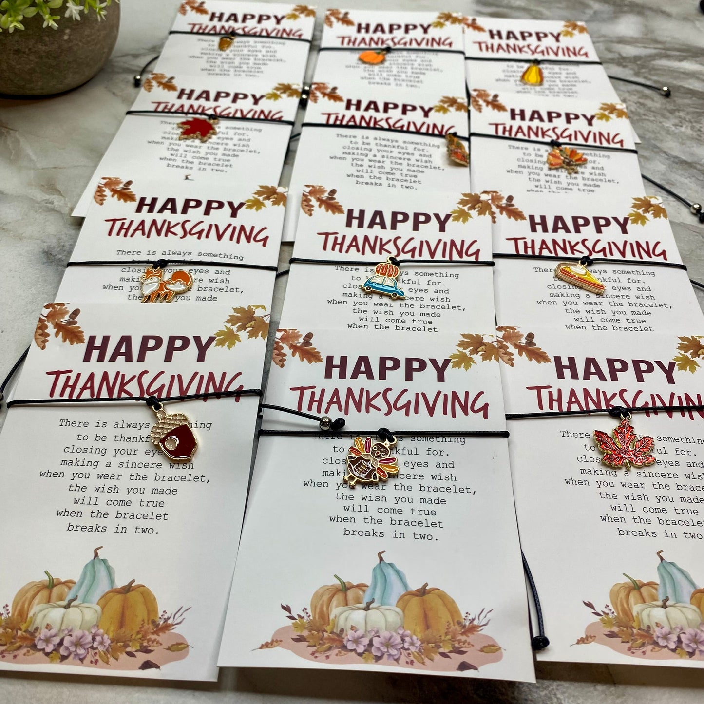 Bracelet - Make a Wish - Thanksgiving Fall Mix