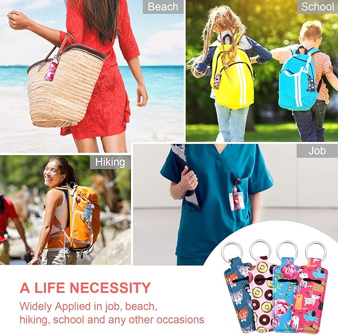 Prints Lip Balm and Keychain Holder MNC