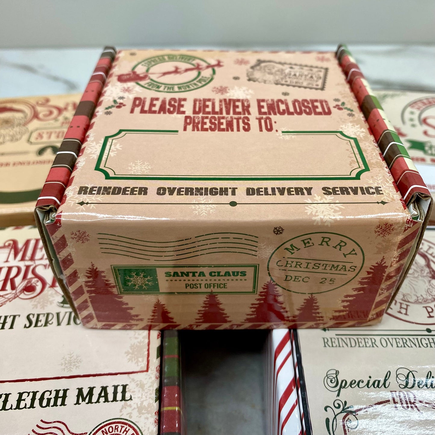 Christmas Gift Box with Crinkle Paper - Extra Small MNC