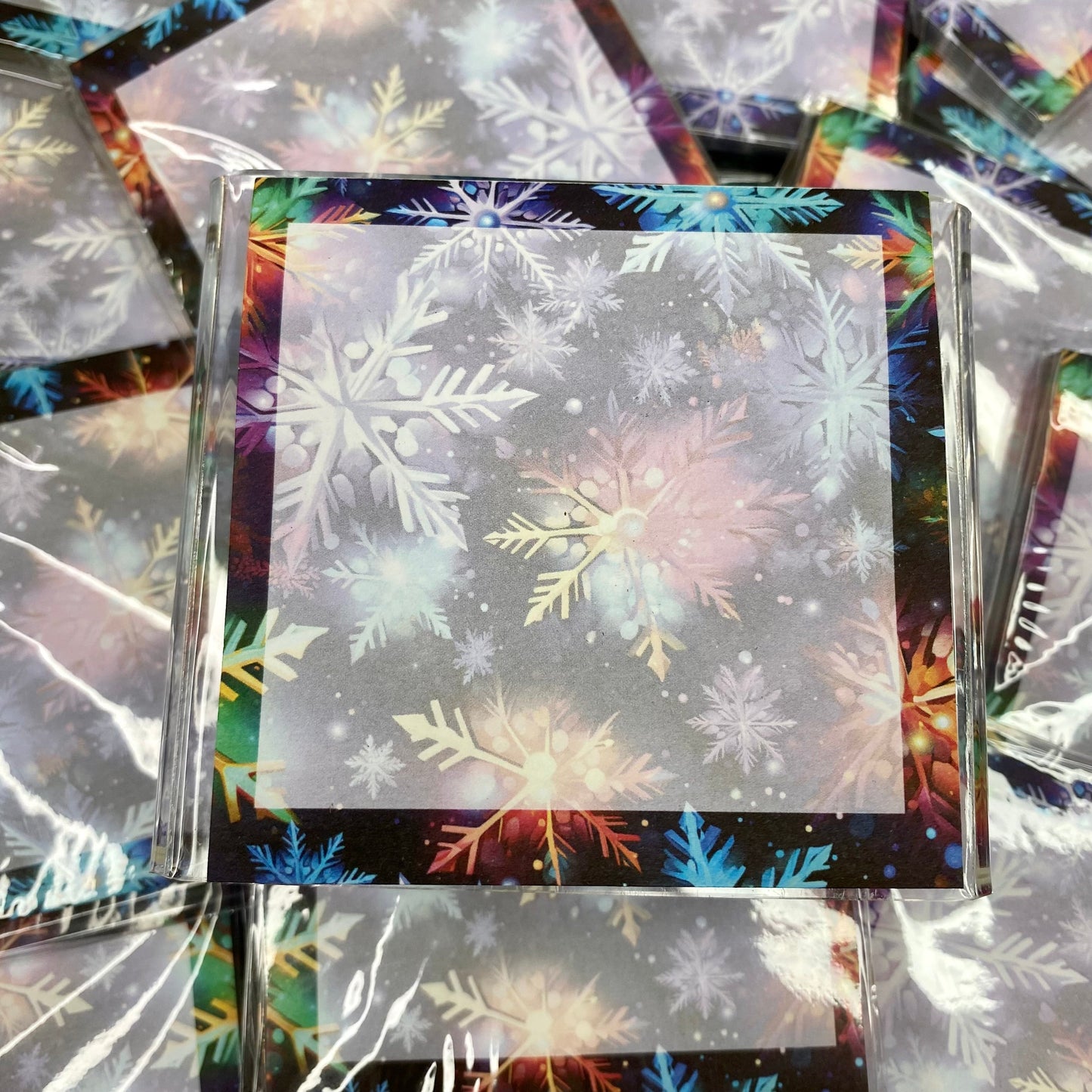 The Sticky Note Collection - Bright Rainbow Snowflakes