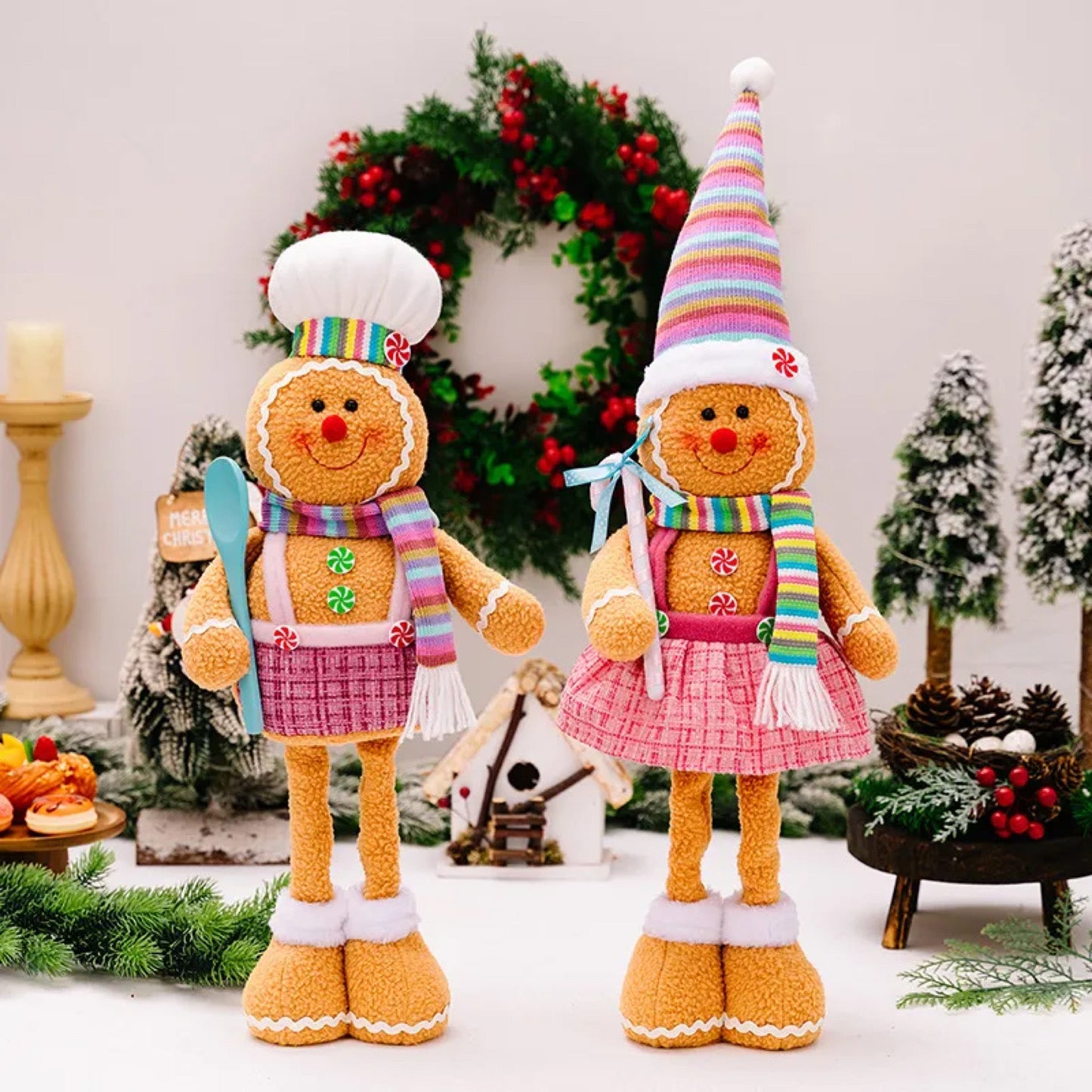 Telescopic Standing Christmas Decor - Gingerbread MNC