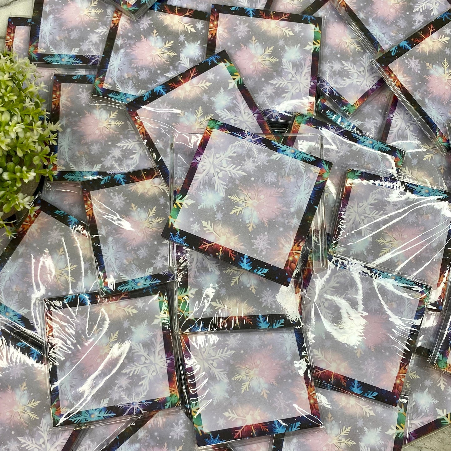 The Sticky Note Collection - Bright Rainbow Snowflakes