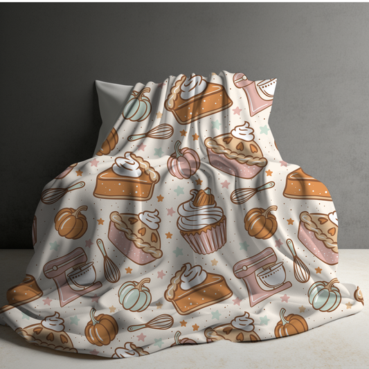 Blanket - Halloween - Fall Cake Pie Baking - PREORDER 7/29-8/1