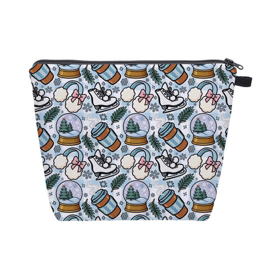 Pouch XL - Christmas Light Blue Snow Glove Ice Skate