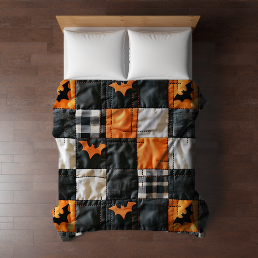 Blanket - Halloween - Quilted Bats - PREORDER 7/29-8/1