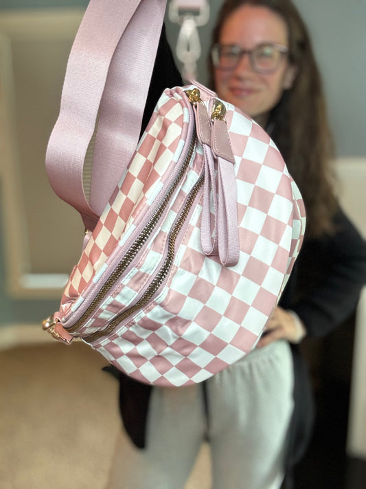Roni - Nylon Crossbody - Light Pink