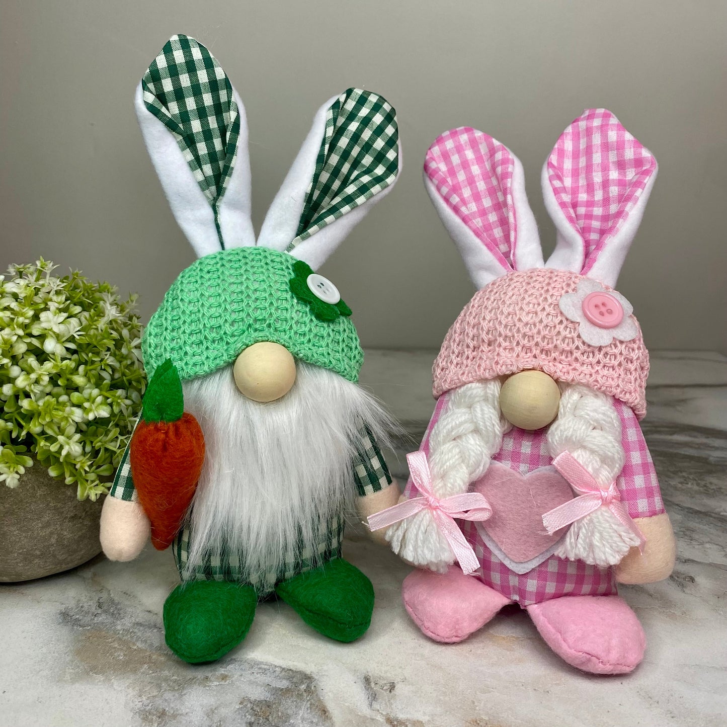 Gnome - Easter A - Gingham Plaid