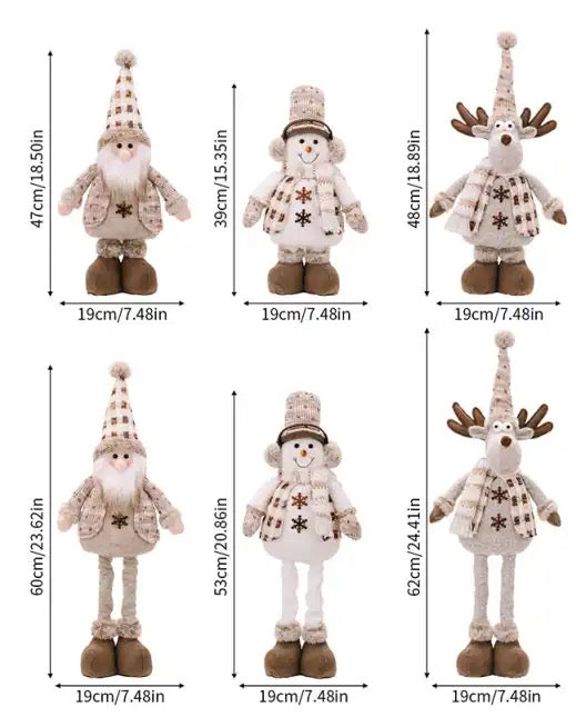 Telescopic Standing Christmas Decor - Red & White MNC